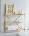 Emporium Home For William D Scott Acorn Brass Open Shelf Console