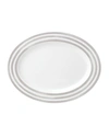 Kate Spade Grey Collection Stripe Oval Platter