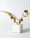 William D Scott Small Brass Leaf Sculpture
