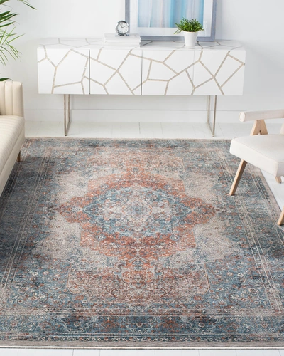 Safavieh Hanna Power-loomed Rug, 10' X 13' In Blue / Rust