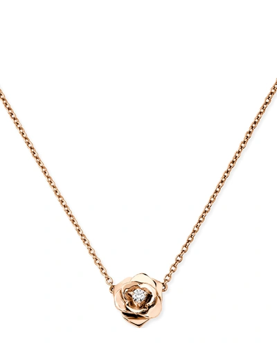 Piaget Rose Gold Rose Diamond Necklace