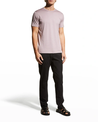 Theory Men's Precise Luxe Cotton Short-sleeve Tee In Dusty Orchid