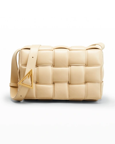 Bottega Veneta Padded Cassette Leather Shoulder Bag In Beige