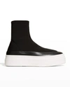 Khaite Ludlow Stretch Sock Sneakers In Black