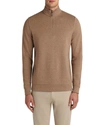 Bugatchi Men's Reversible Quarter Zip Shirt In Camel