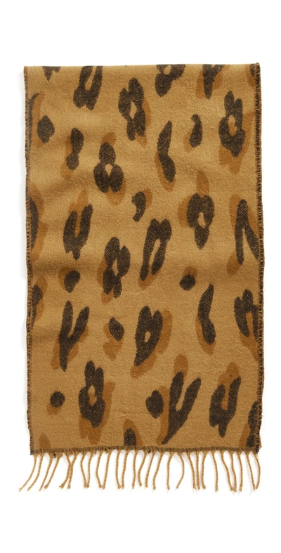 Madewell Painted Leopard Scarf In Animal