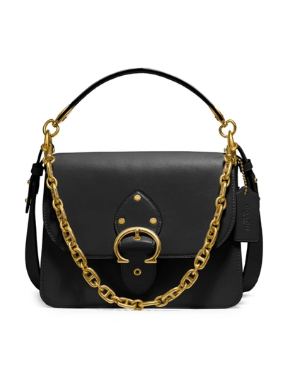 Coach Beat Leather Shoulder Bag In Black