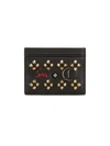 Christian Louboutin Kios Loubi Sky Leather Studded Wallet In Black Multi