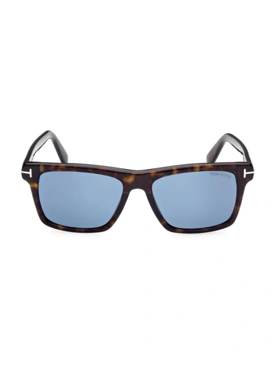 Tom Ford Buckley Ft0906 52v Wayfarer Sunglasses In Havana