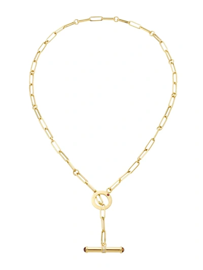 Roberto Coin Women's 18k Gold, Diamond & Ruby Lariat Necklace In Yellow Gold