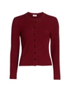 Leset Cotton Rib-knit Cardigan In Bordeaux