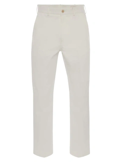 Alexander Mcqueen 3d Logo Embroidered Jeans In White