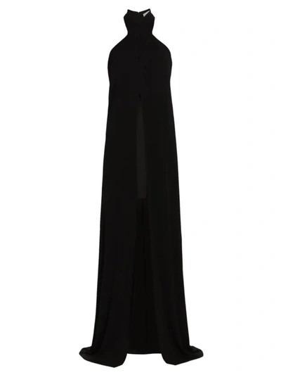 Halston Reign Matte Jersey Halter Dress In Black