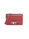 Alexander Mcqueen Mini Jewelled Satchel In Coral