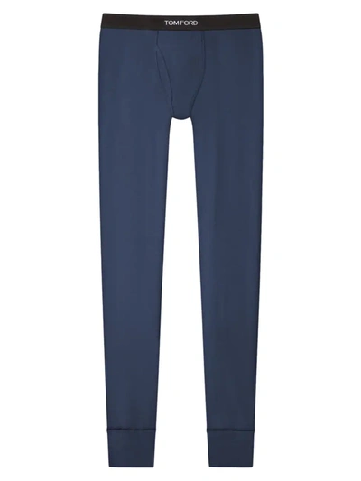 Tom Ford Cotton Long Johns In Blue