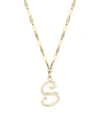 Lana Jewelry 14k Yellow Gold Cursive Initial Pendant Necklace In Initial S