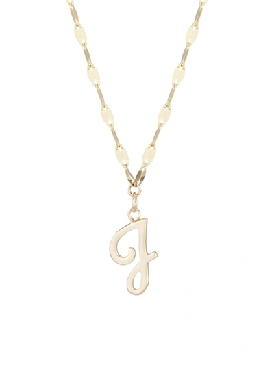 Lana Jewelry 14k Yellow Gold Cursive Initial Pendant Necklace In