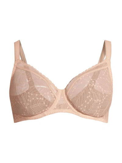 Simone Perele Comete Lace Underwire Bra In Pinky Sand