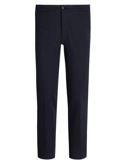 Bugatchi Elastic Back Knit Pants In Navy