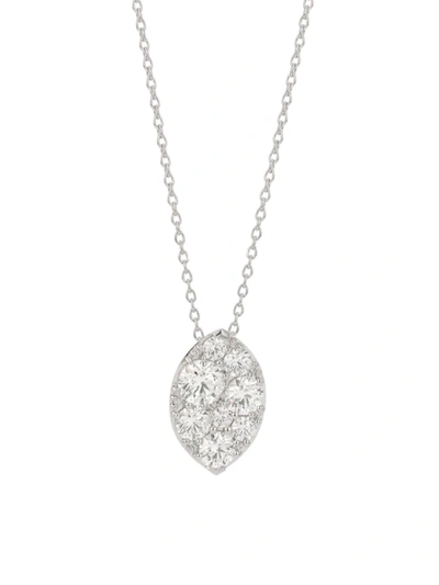 Hearts On Fire Tessa 18k White Gold & Diamond Marquise Pendant Necklace