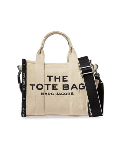 Marc Jacobs The Mini Tote In Sand Color Jacquard In Warm Sand