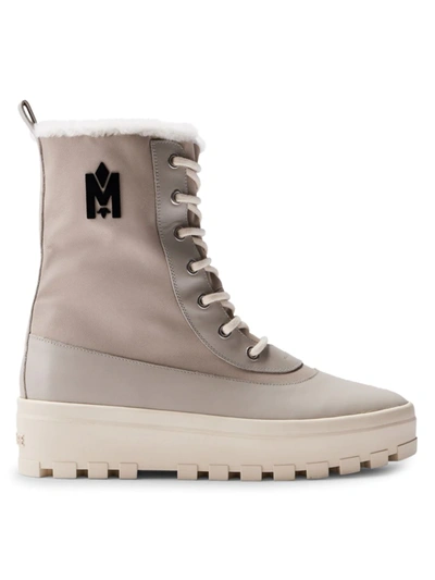 Mackage Shearling-lined Lug-sole Boots In Champagne