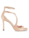 Jimmy Choo Women's Azia 95mm Patent Leather Sandals In Ballet Pink