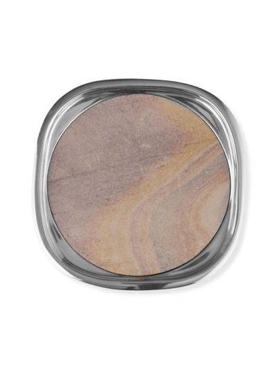Namb Gift Sandstone 4-piece Coaster Set In Silver Stone