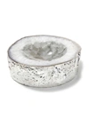 Anna New York Sterling Silver-plated Agate Bowl In Natural Silver