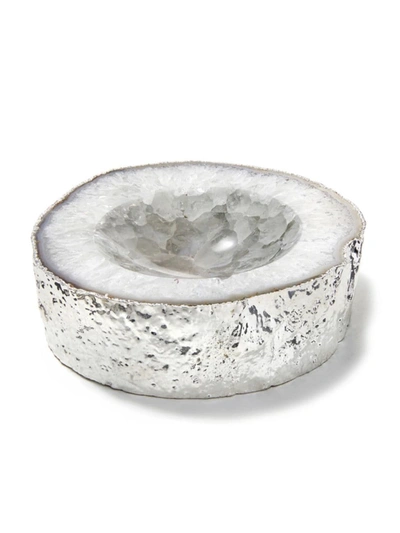 Anna New York Sterling Silver-plated Agate Bowl In Nocolor