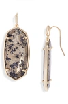 Kendra Scott Faceted Elle Drop Earrings In Black Pyrite