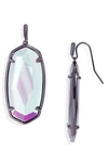 Kendra Scott Faceted Elle Drop Earrings In Gray Dichroic Glass