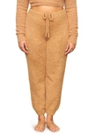 Skims Cozy Knit Joggers In Camel