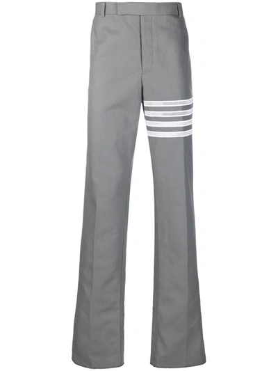 Thom Browne 4-bar Stripe Tailored Trousers In Grey