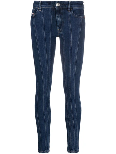 Diesel Slandy High-waist Skinny Jeans In Blue