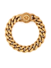 Versace Medusa Clasp Curb Chain Bracelet In Gold