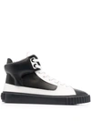 Just Cavalli Two-tone High-top Trainers In Black