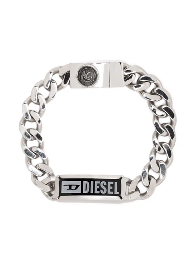 Diesel Chain Id Bracelet In Silver