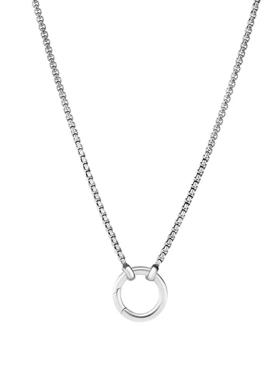 David Yurman Women's Chain Sterling Silver Cable Amulet Box Chain Necklace