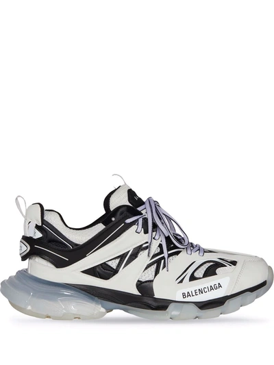 Balenciaga Track Clear-sole Sneakers In White
