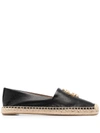 Tory Burch Everly Leather Espadrille In Brown