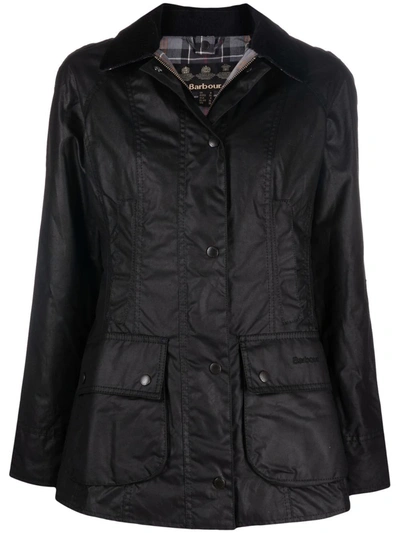 BARBOUR WAX-COATED BUTTONED-UP JACKET