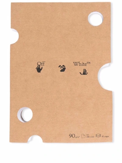 Off-white Meteor Cut-out Notepad In Brown