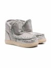 Mou Metallic-effect Eskimo Boots In Silver