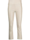 Sprwmn High-waisted Cropped Trousers In Off White