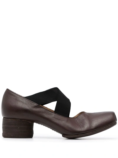 Uma Wang 25mm Square-toe Ballerina Shoes In Uw069 Brown/black