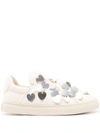 Ports 1961 Heart-embellished Low-top Sneakers In Neutrals