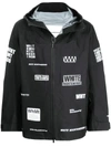 White Mountaineering Graphic-print Zip-up Lightweight Jacket In Black
