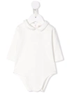 La Stupenderia Stretch Cotton Romper In Neutrals