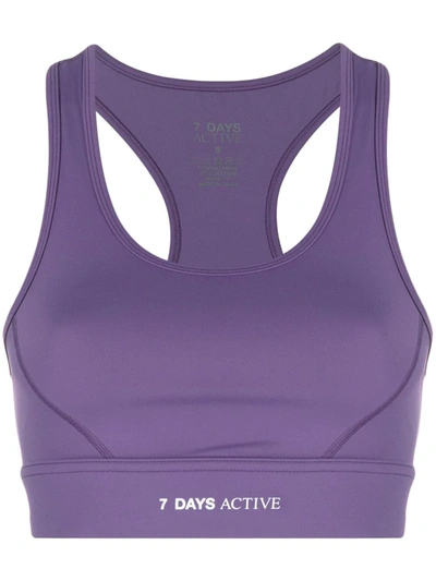 7 Days Active Racer-back Sports Bra In Fairy Purple